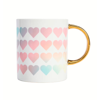 Hrnek se srdíčky 450 ml – keramický XXL hrnek