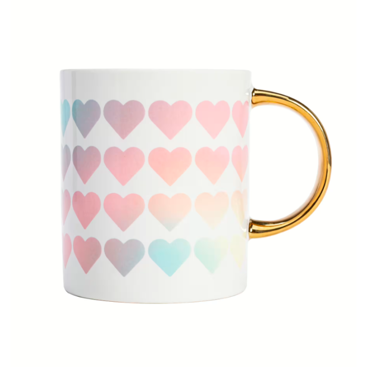 Hrnek se srdíčky 450 ml – keramický XXL hrnek